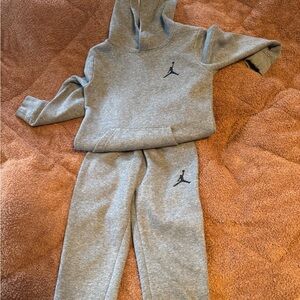 Jordan Kids Gray Sweatpants & Hoodie Set